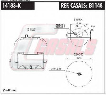 CASALS B1148 Кожух пневматичної ресори