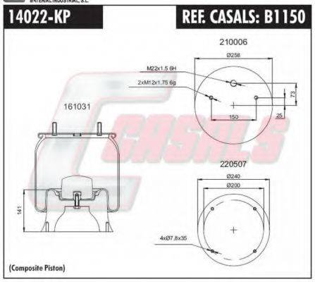 CF GOMMA 206340 Кожух пневматичної ресори