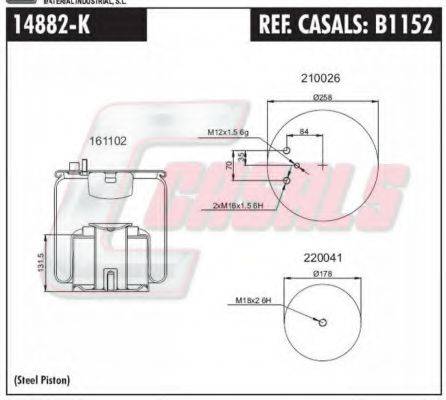 CF GOMMA 206 788 Кожух пневматичної ресори