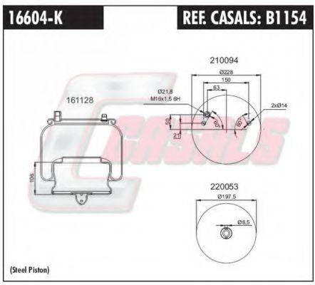 CASALS B1154 Кожух пневматичної ресори