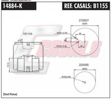CASALS B1155 Кожух пневматичної ресори