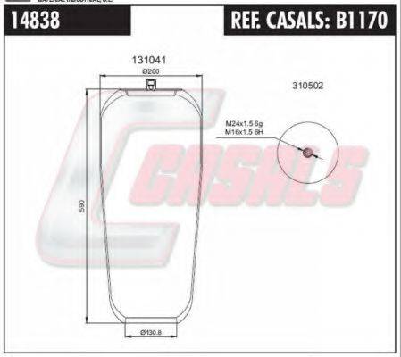 CASALS B1170 Кожух пневматичної ресори