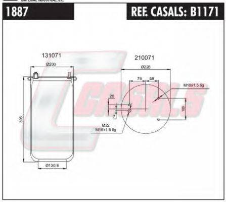 CASALS B1171 Кожух пневматичної ресори