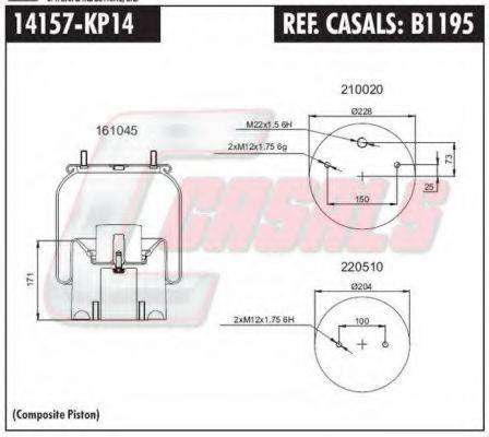 CASALS B1195 Кожух пневматичної ресори