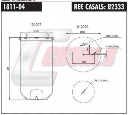CASALS B2333 Кожух пневматичної ресори