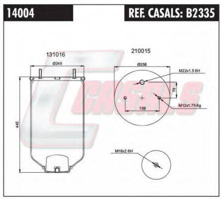 CASALS B2335 Кожух пневматичної ресори