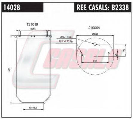 CASALS B2338 Кожух пневматичної ресори