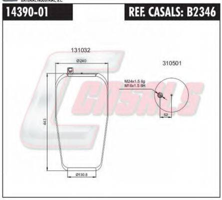 CASALS B2346 Кожух пневматичної ресори