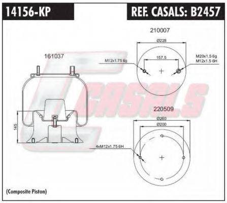CF GOMMA 207086 Кожух пневматичної ресори