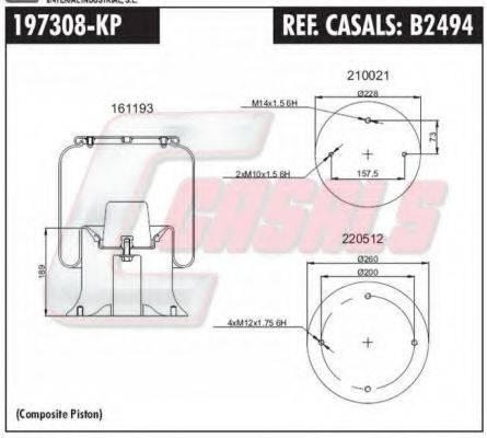 CASALS B2494 Кожух пневматичної ресори