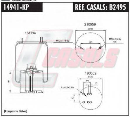 CASALS B2495 Кожух пневматичної ресори