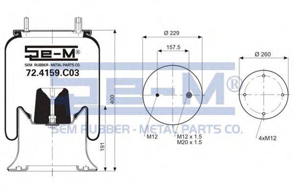 FRUEHAUF UJB 0203 Кожух пневматичної ресори