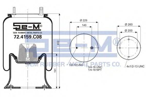 MERITOR MLF8128 Кожух пневматичної ресори