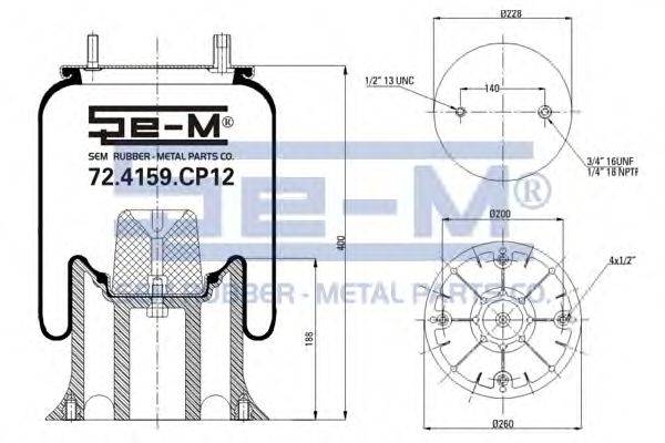 SEM LASTIK 352-9101 Кожух пневматичної ресори