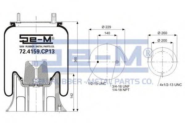WATSON & CHALIN AS-0038 Кожух пневматичної ресори
