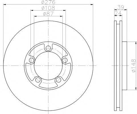 HELLA PAGID 50355 гальмівний диск