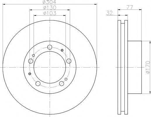 HELLA PAGID 52615 гальмівний диск