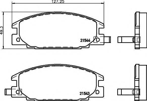 HELLA PAGID T3003 Комплект гальмівних колодок, дискове гальмо