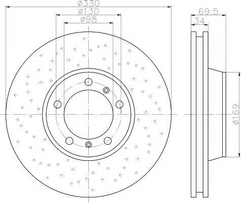HELLA PAGID 54500 гальмівний диск