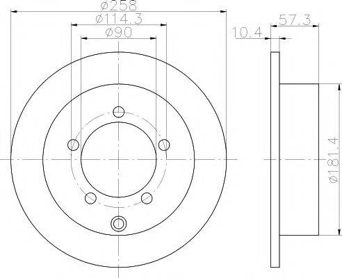 HELLA PAGID 55488 гальмівний диск