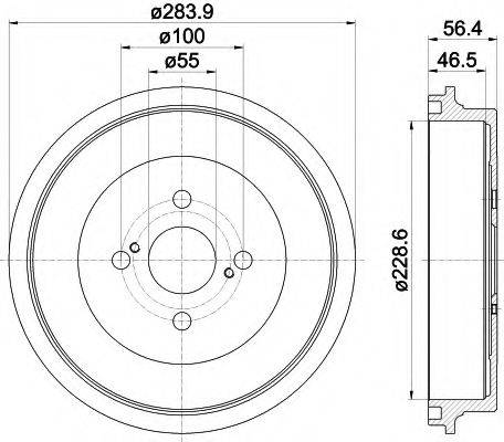 HELLA PAGID 61412 Гальмівний барабан