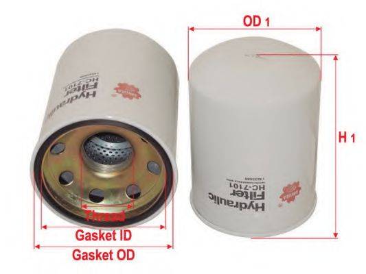 SAKURA AUTOMOTIVE HC7101 Фільтр, Гідравлічна система приводу робочого обладнання