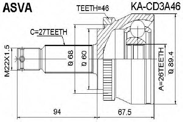 ASVA KA-CD3A46