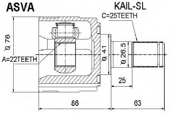 KIA 49592-2K450 Пильовик, приводний вал