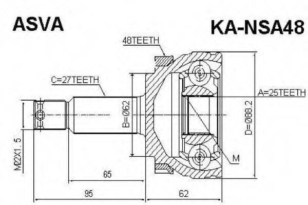 KIA 495001F500 Приводний вал