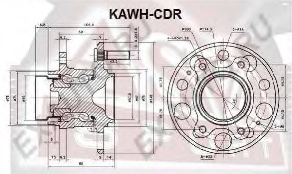 KIA 922528 Маточина колеса