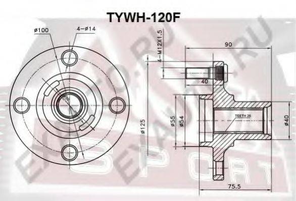 TOYOTA 4350202060 Маточина колеса