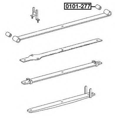 TOYOTA 90389-14037 Втулка, листова ресора