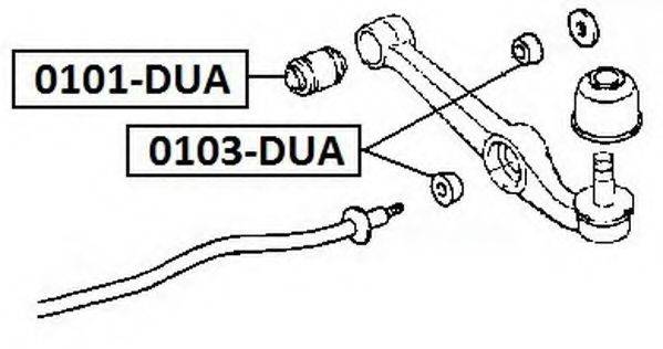 TOYOTA 48654-87203 Підвіска, важіль незалежної підвіски колеса