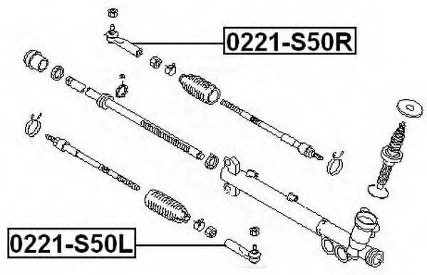NISSAN D8E20-CG80A Наконечник поперечної кермової тяги