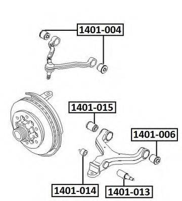 SSANGYONG 4451608000 Підвіска, важіль незалежної підвіски колеса