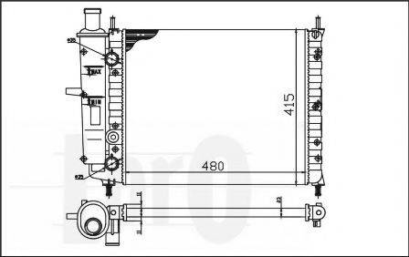 PRIMA D7F044TT Радіатор, охолодження двигуна