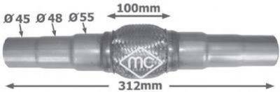 METALCAUCHO 02045 Гофрована труба, вихлопна система