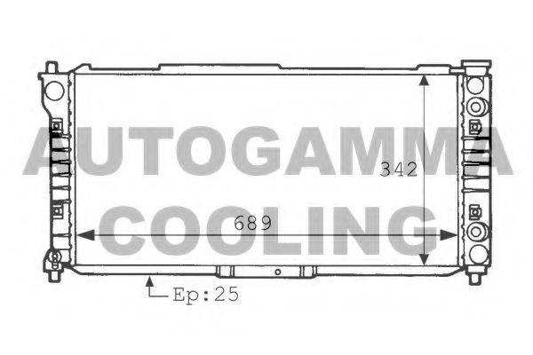 AUTOGAMMA 101130 Радіатор, охолодження двигуна