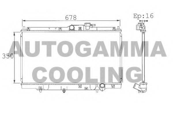 AUTOGAMMA 101369 Радіатор, охолодження двигуна
