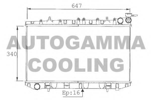 AUTOGAMMA 101386 Радіатор, охолодження двигуна