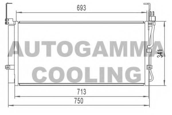 AUTOGAMMA 104097 Конденсатор, кондиціонер