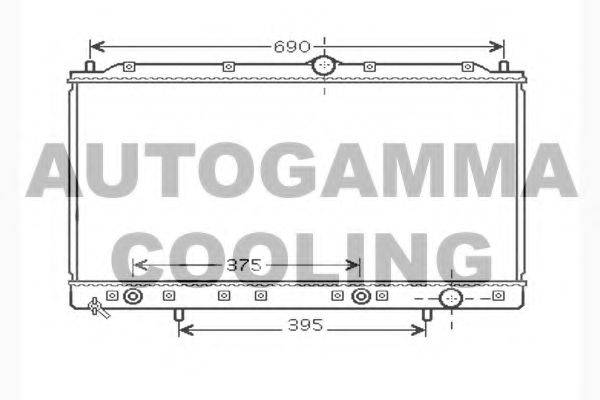 AUTOGAMMA 104287 Радіатор, охолодження двигуна