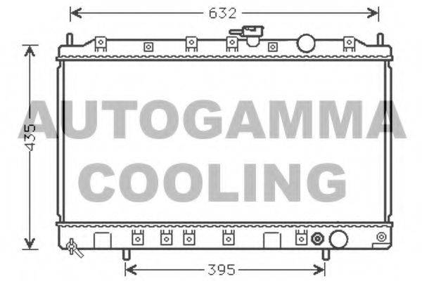 AUTOGAMMA 104856 Радіатор, охолодження двигуна