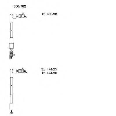 LAND ROVER ERC3256 Комплект дротів запалювання
