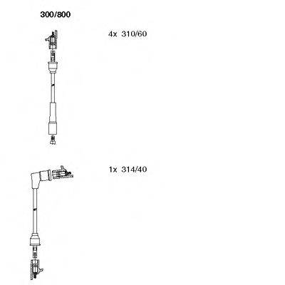 BREMI 300800 Комплект дротів запалювання