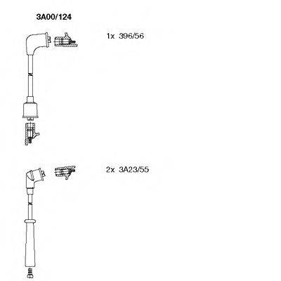 DAIHATSU 90048-66011-000 Комплект дротів запалювання