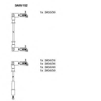 SKODA 115093593 Комплект дротів запалювання