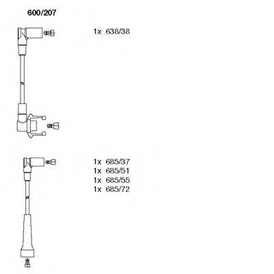FACET 4.8536 Комплект дротів запалювання