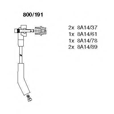 BREMI 800191 Комплект дротів запалювання