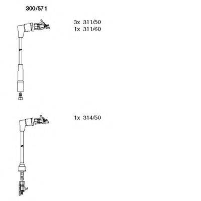 BREMI 300571 Комплект дротів запалювання